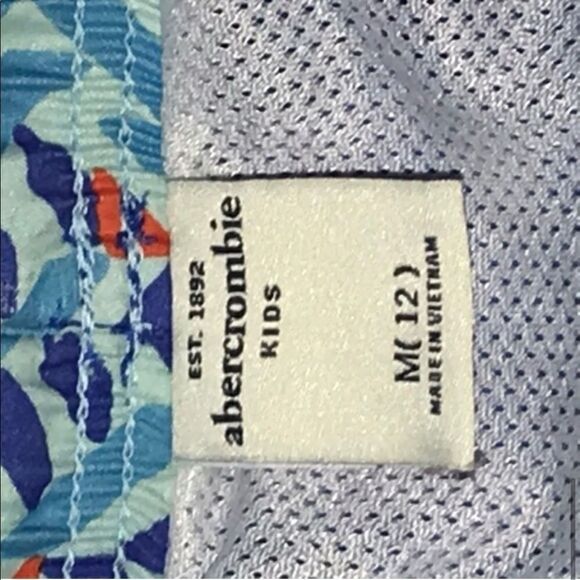 Abercrombie Kid's Blue Swimsuit Board Shorts - Picture 6 of 7